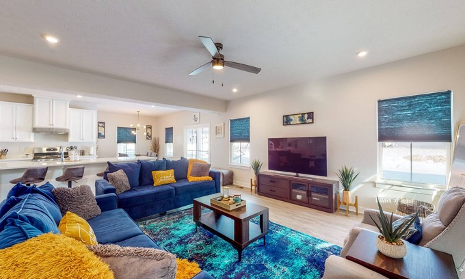 Plainfield House | Spacious Home Outside Indianapolis - Office & Full Kitchen, Dog-Friendly