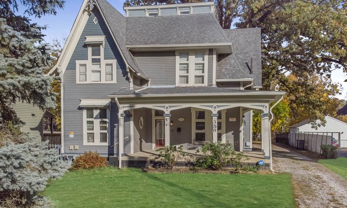 Irvington House | Spacious Irvington Home: Porch and Parking