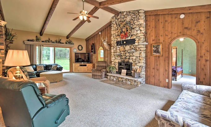 LaPorte House | Spacious Lakefront Home w/Patio & Boat Dock!