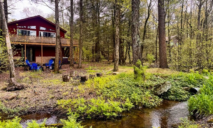 White Haven House | Spacious lakefront home w/private hot tub, pool table, patio, fire pit & grill
