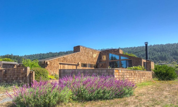 Sea Ranch House | Spacious living area opens to beautiful ocean views