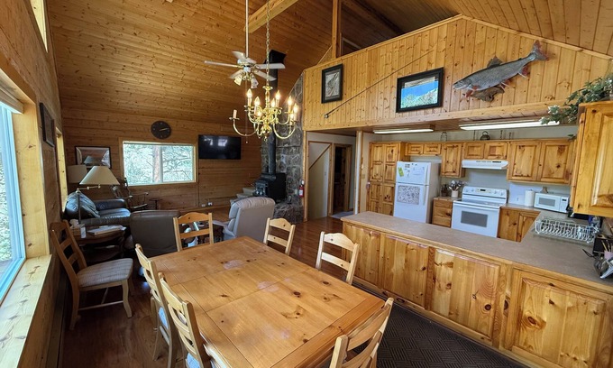 Lake City House | Spacious log cabin with a private gazebo view of Red Mountain!