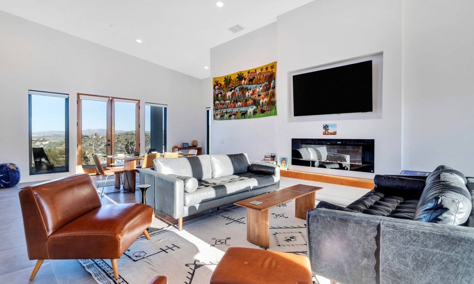 Yucca Valley House | Spacious mountain view dog-friendly house with grill, fireplace, W/D, & kitchen