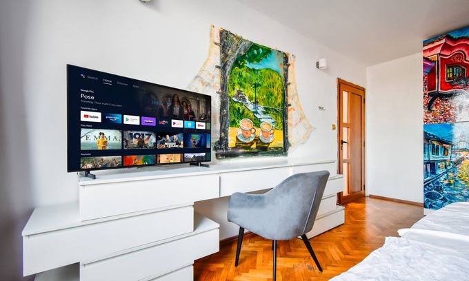 Sofia City Center Apartment | Spacious Room in the Center - Kitchen + Smart TV