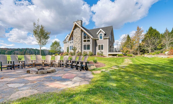 Granville Summit House | Spacious & Secluded Forksville Home: Fire Pit