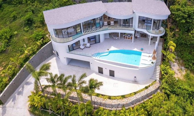 Plai Laem Villa | Spacious & Stylish Luxury Seaview Villa With Gym, Outdoor Living/dining & Cinema
