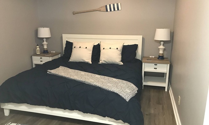 Durhamville Apartment | Spacious two bedroom get away. Full kitchen with all supplies. 75 in tv…
