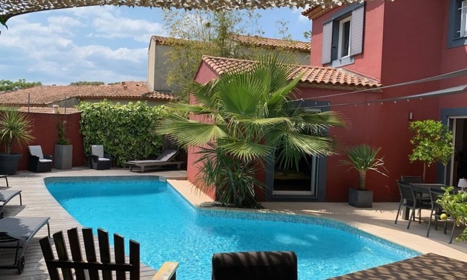 Perols Villa | SPACIOUS VILLA CONTEMPORARY HEATED SWIMMING POOL, BETWEEN SEA AND MONTPELLIER