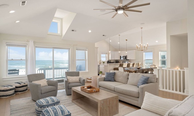 Rodanthe House | Special Sale! Panoramic Oceanfront Luxury -Heated Pool, Elevator, Game Room