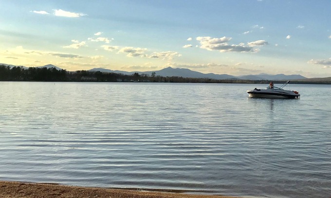 Center Ossipee House | Spectacular setting, majestic mountains, sandy waterfront& dock on Ossipee Lake