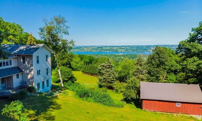 Bluff Point House | Spectacular Views w/Deck, Fire Pit, & Game Room!