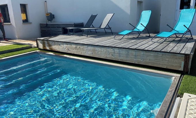 Pluneret House | Splendid house 8 pers swimming pool beach