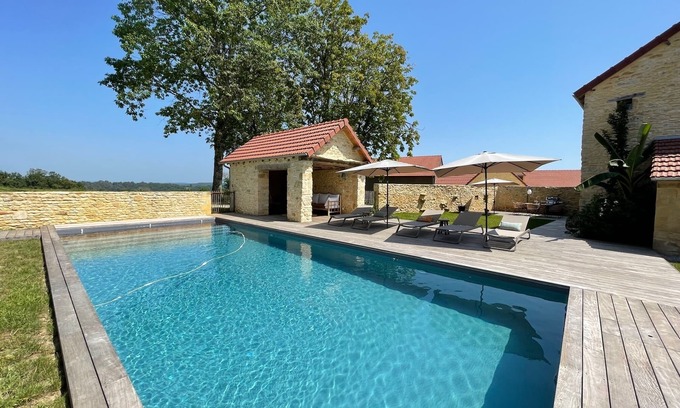 Sergeac House | Splendide Maison Climatisée en Périgord Noir-piscine Privée