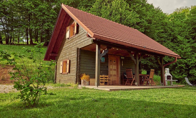 Olimje Cabin | Srčna, a beautiful peaceful log cabin on Tri vile estate with amazing view