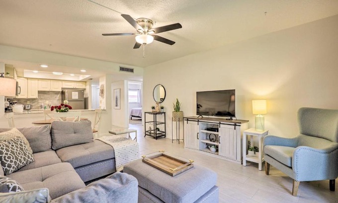 Crescent Beach Apartment | St Augustine Getaway with Porch 1 Block to Beach!