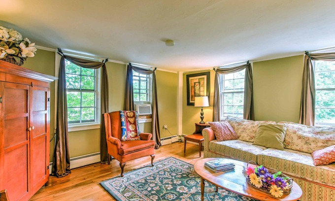 Poquetanuck Apartment | 'Stagecoach Inn'-Historic Home w/Patio by Casinos
