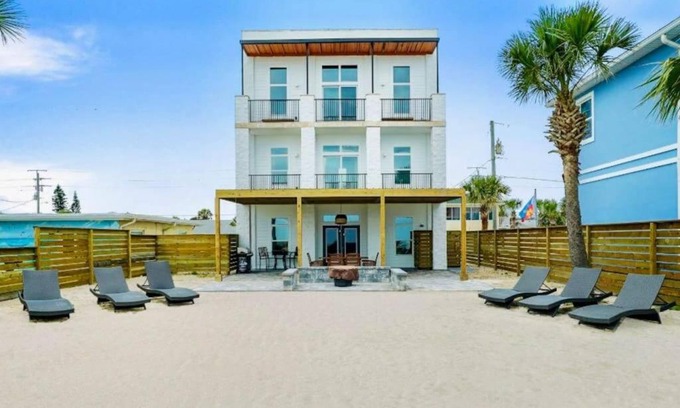 Flagler Beach House | Stairway to Heaven Hot Tub Beach Retreat