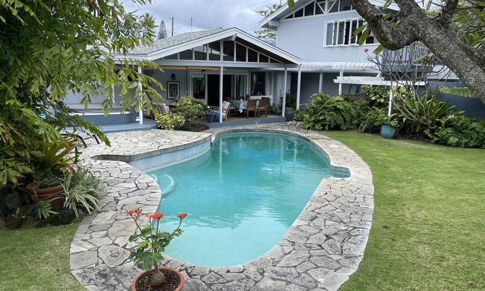 Kailua House | 'Star of Hawaii' Beachside, Pool, Steps to Beach - Great for Families