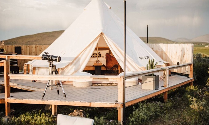 Klamath Falls RV Rental | Stargazer Bell Tent at The Rossetto Ranch