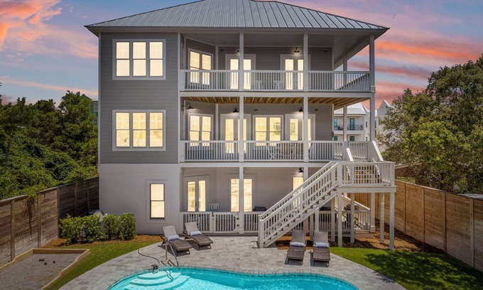 Inlet Beach House | Stay on 30A: Paradiso Del Mar, Gulf View- Private Pool!