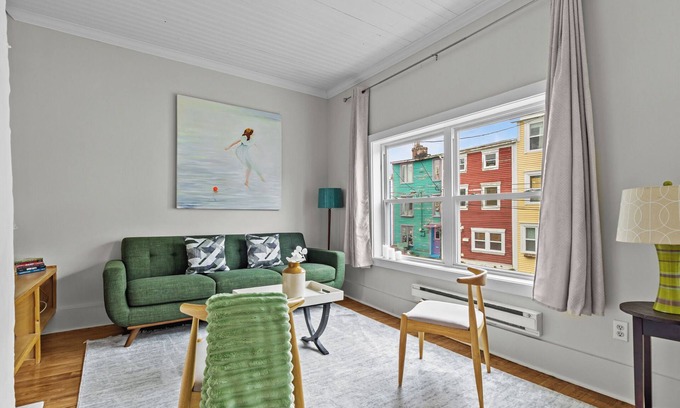 Downtown St. John's Apartment | Stay on Bond | 2bd | 1bth | Queen Beds | Deck Vws