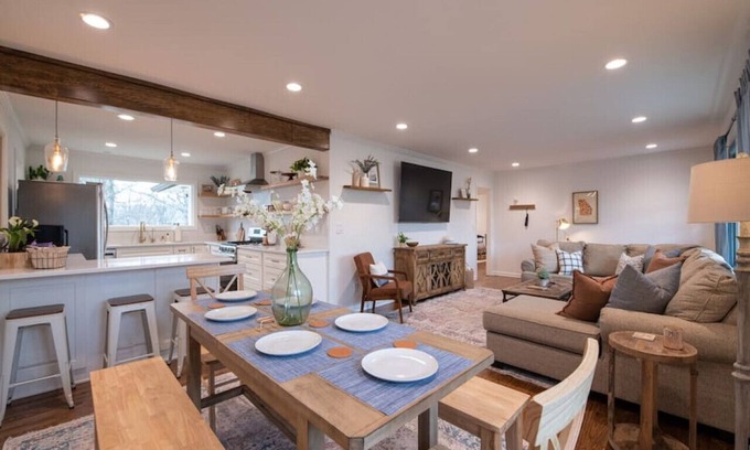 Norcross House | Staycation TV Featured "Crossing House" in Downtown Norcross with Chef's Kitchen