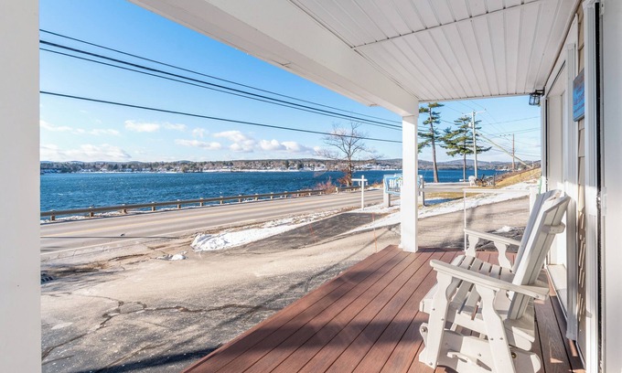 Laconia Condo | Steps to Beach: Lake-View Laconia Getaway!