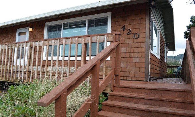 Rockaway Beach House | Steps to the beach from this cozy, updated home w/an oceanview, WiFi, fireplace
