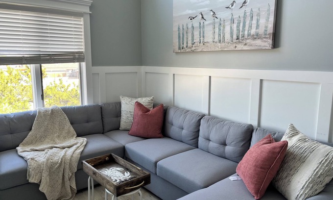 South Seaside Park Condo | Steps to the beach, bay, and restaurants, at the base of Island beach state park