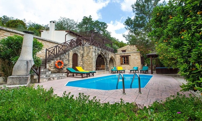 Miliou Villa | Stone Built Villa, Private Pool, Jacuzzi, located in the Beautiful "Green Awarded" Miliou Valley!
