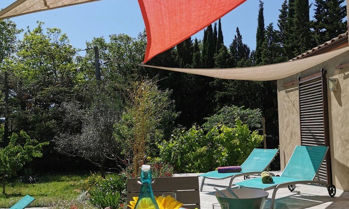 Saint-Andre-de-Roquelongue House | Stone house, private swimming pool, on a 3000m park, Gites de France 4 épis
