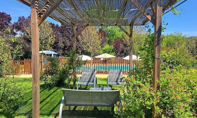 Saint-Aubin-de-Nabirat House | Stone gites, peaceful, large pool & many on-site activities, ideal for families.