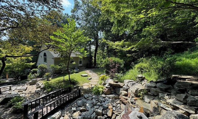 Tuscarora House | Stone Leaf Farm Private Nature Retreat with Pool, Waterfalls, Orchards & Gardens