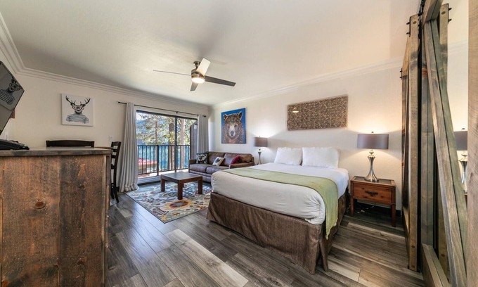 Truckee Condo | Striking King Studio w/Partial Lake View #242 at Donner Lake Village
