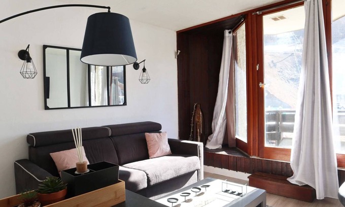 Les Orres Apartment | Studio Équipé Pour 4 Personnes vue Pistes