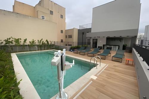 Vila Buarque House | Studio 509 Moderno Piscina Gym e Portaria 24h