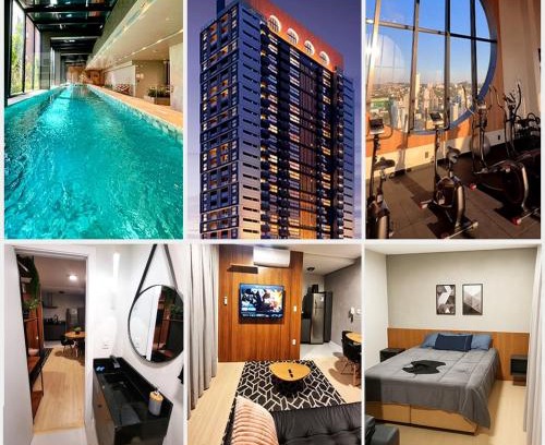 Centro Apartment | Studio 706 Premium no Centro de Chapecó com Piscina Academia e Vaga Garagem AP Completo