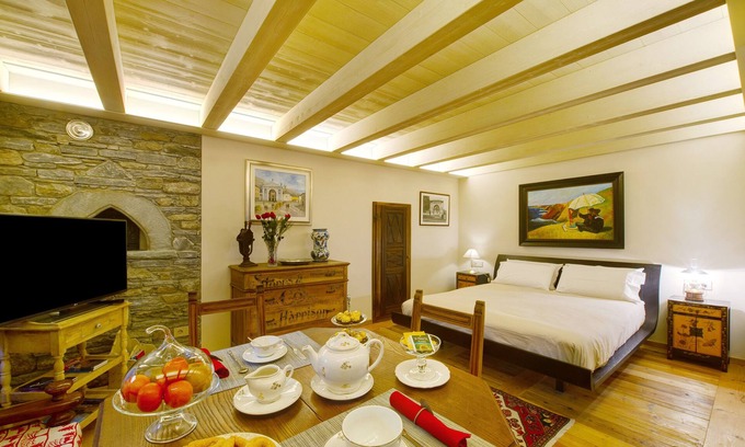Arvier Apartment | Studio Apartment 'Le Bourg Charmant - Coeur d’hiver' with Mountain View, Shared Garden and Wi-Fi