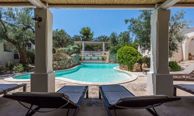 Racale House | Studio Apartment “Tia Maria Country Inn - Monolocale 105” with Pool, Terrace & Garden