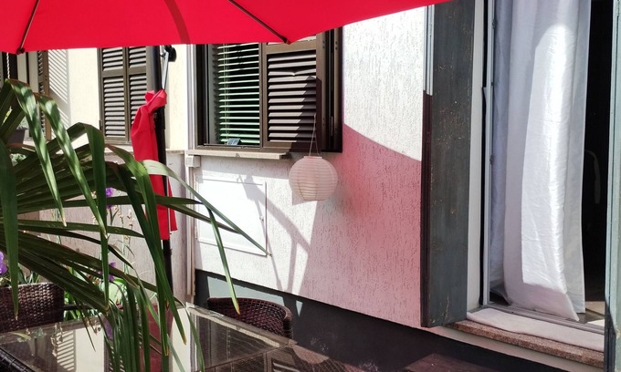 Villaggio degli Sposi Apartment | Studio apartment with patio, minutes from the airport and downtown Bergamo.
