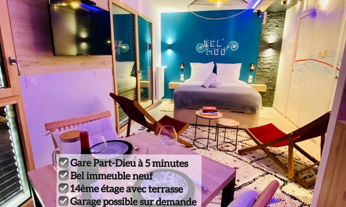 Villette Gare Apartment | Studio BEL MOD Mont d'Or - Belvédère Moderne