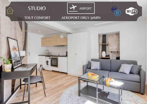 Gif-sur-Yvette Apartment | Studio Black & Gold Proche Versailles