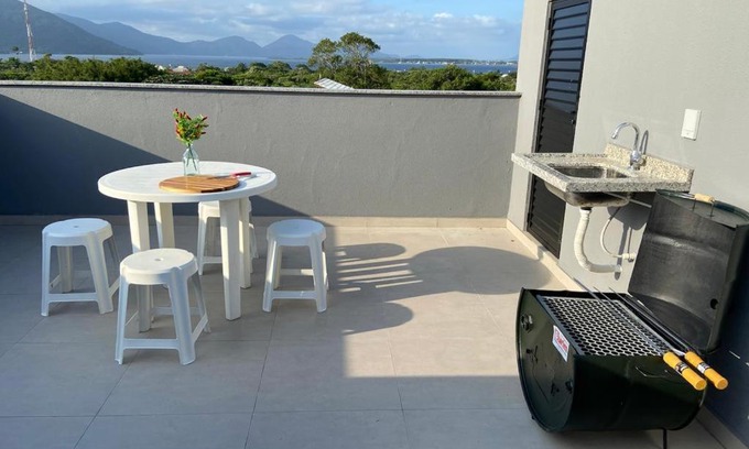 Lagoa da Conceicao Apartment | Studio com terraço com linda vista para Lagoa