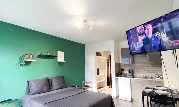 Huningue Apartment | Studio Le Maréchal - Near border & Netflix