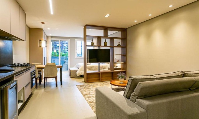 Centro Apartment | Studio moderno em condomínio com infraestrutura de clube CA13I