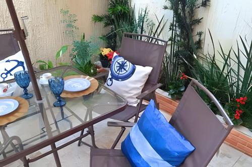 Centro House | Studio pé na areia com área de churrasco privativa