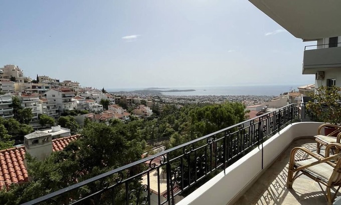 Voula Apartment | Studio with breathtaking view