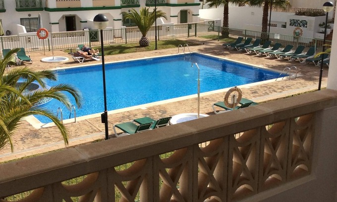 Caleta de Fuste Apartment | STUNNING ART DECO 'GAUDIA' COMPLEX REFURBISHED POOLSIDE DUPLEX APARTMENT