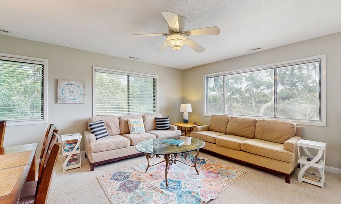 Caswell Beach Condo | Stunning coastal condo with shared pool and views of golf course