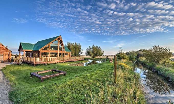 Driggs Cabin | Stunning Driggs Retreat w/Private Hot Tub & Pond!